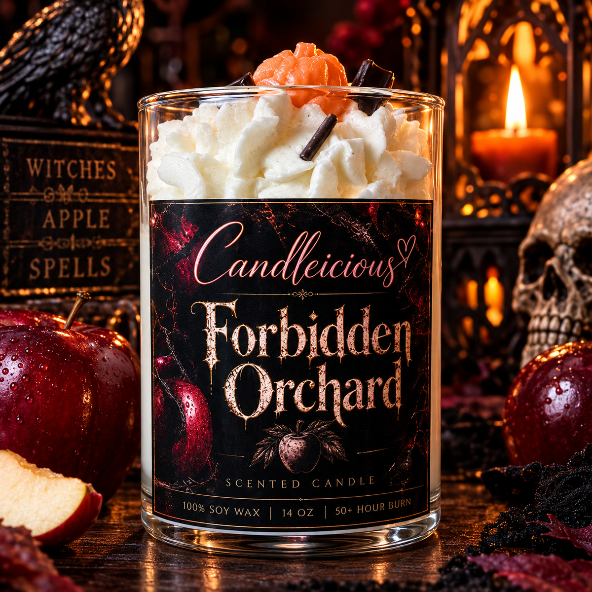 Forbidden Orchard marshmallow pumpkin spice 15 oz Halloween candle