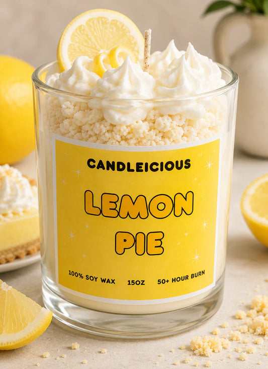 Lemon Pie Wickless Candle No Flame