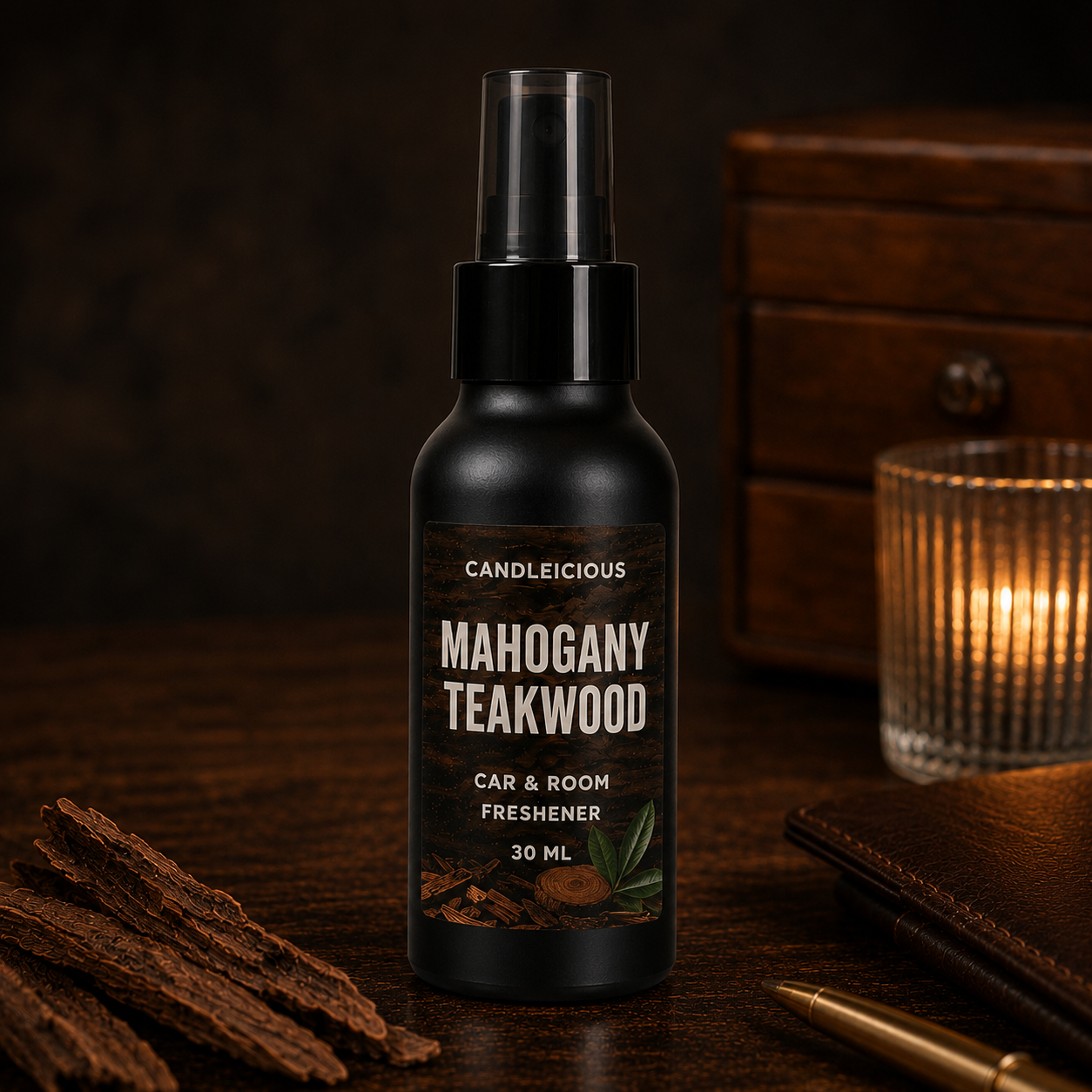 Mahogany Teakwood Car & Room Freshener Spray